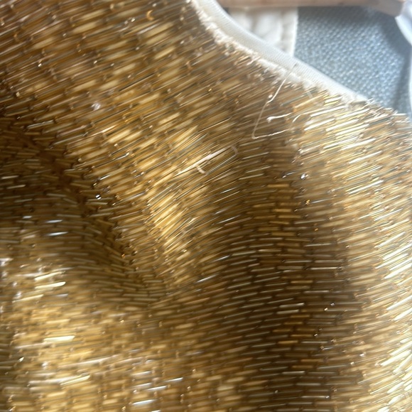 Staud Evie Beaded Gold Sequin Mini Dress Size S - Picture 6 of 17